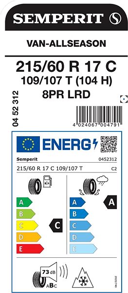 Zimní pneumatika Semperit Van-Allseason 215/60 R17 109/107 T Energetický štítek