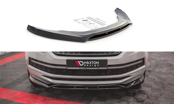 Spojler Maxton Design spojler pod predný nárazník pre Škoda Kodiaq Sportline 2016-, čierny lesklý plast ABS ...
