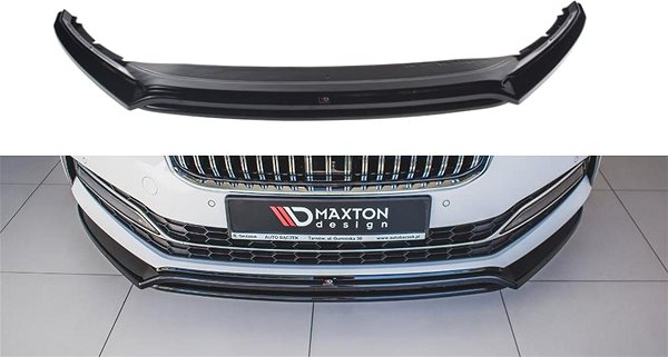 Spojler Maxton Design spojler pod predný nárazník ver. 3 pre Škoda Superb Mk3 Facelift, čierny lesklý plast ABS ...