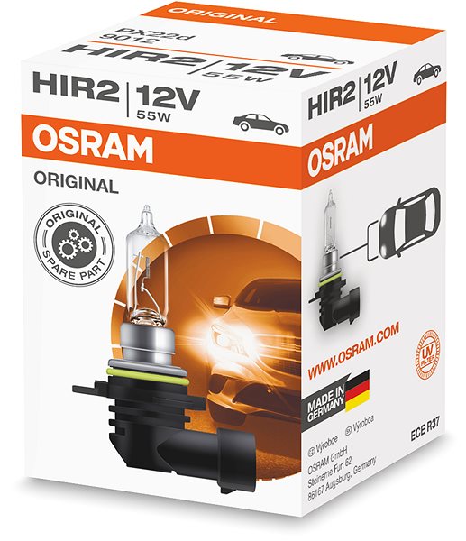 Autožiarovka OSRAM HIR2 originál, 12 V, 55 W, PX22d ...