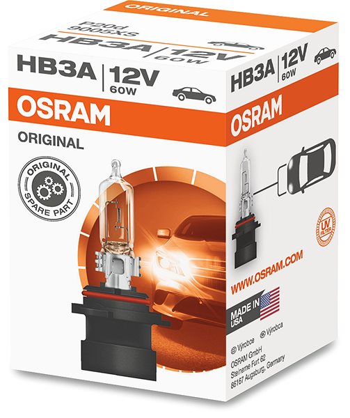 Autožiarovka OSRAM HB3A originál, 12 V, 60 W, P20d ...