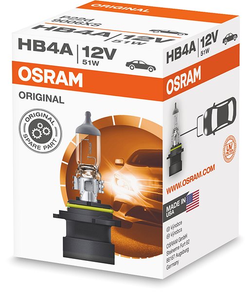 Autožiarovka OSRAM HB4A originál, 12 V, 51 W, P22d ...