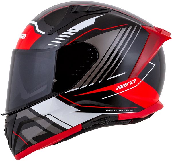 Prilba na motorku CASSIDA Aero Drome 2025, čierna perleť/červená/biela/sivá, veľkosť L ...