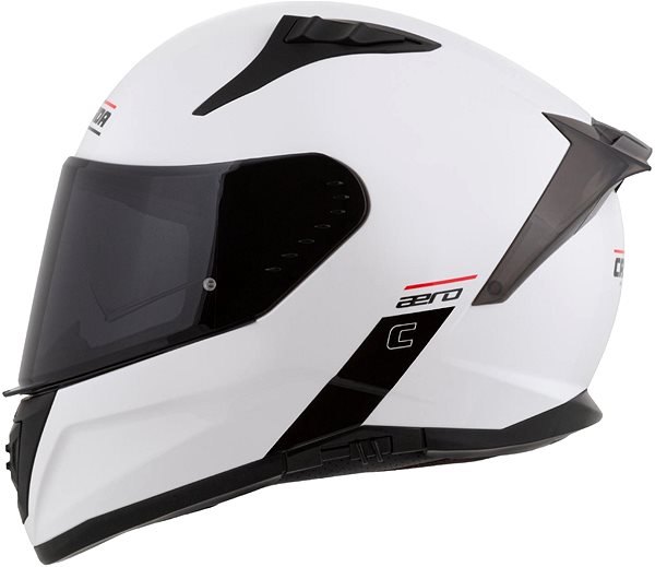 CASSIDA Aero Mono 2025 motorcycle helmet, white/black, size XL.