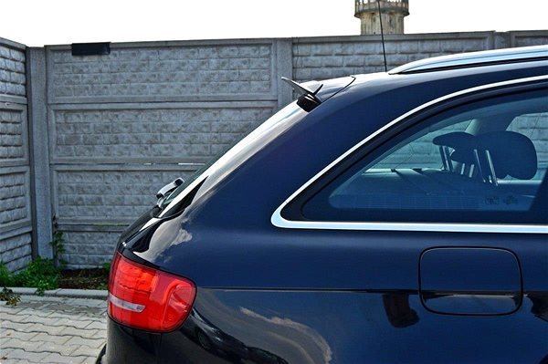 Spoiler Maxton Design spoiler extension for Audi A4 B8 Avant, black glossy ABS plastic .