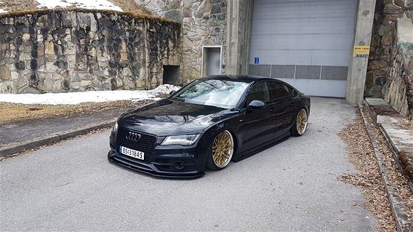 Spojler Maxton Design spojler pod predný nárazník ver.2 pre Audi A7, S7 C7, čierny lesklý plast ABS ...