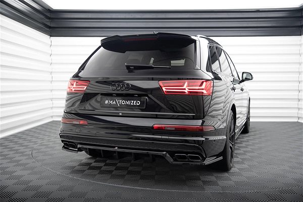 Spoiler Maxton Design spoiler extension for Audi Q7 S-Line/SQ7 Mk2, black gloss ABS plastic .