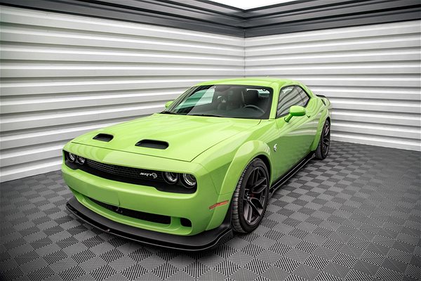 Spoiler Maxton Design diffusers under side sills for Dodge Challenger MK3 SRT Demon, black glossy ABS plastic .