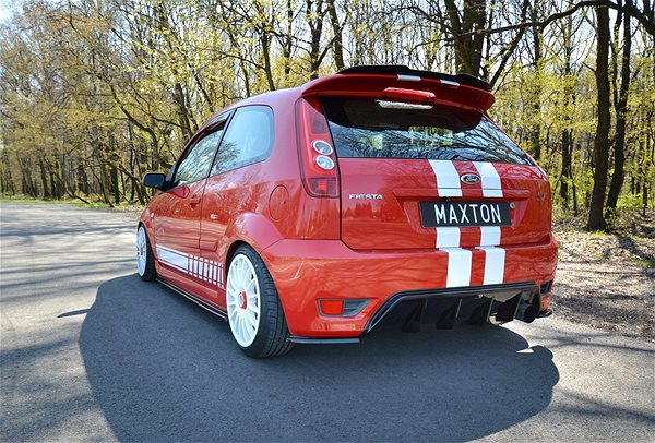Spoiler Maxton Design rear bumper insert for Ford Fiesta ST Mk6, black gloss ABS plastic .