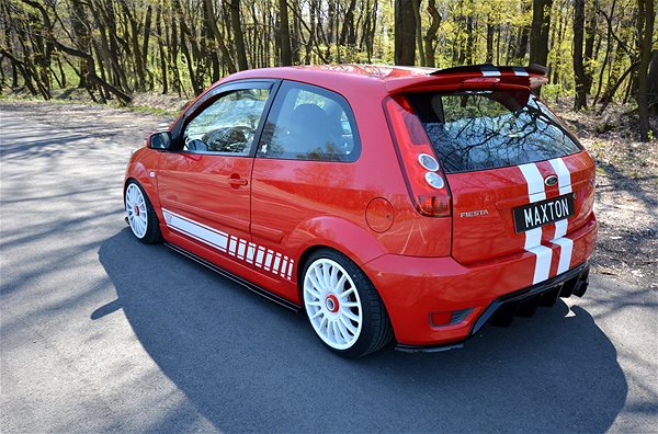 Spoiler Maxton Design diffusers under side sills for Ford Fiesta ST Mk6, black glossy ABS plastic .