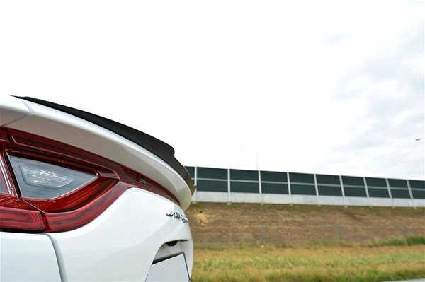 Spoiler Maxton Design spoiler extension for Kia Stinger GT, black glossy ABS plastic .
