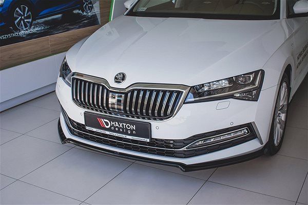 Spoiler Maxton Design spoiler under front bumper ver.1 for Skoda Superb Mk3 FL Facelift .