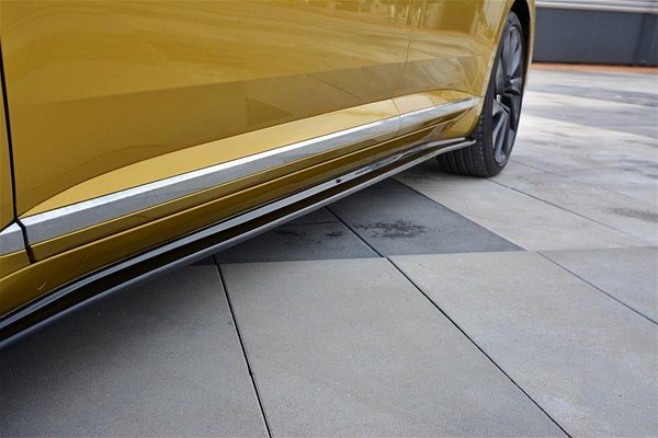 Spoiler Maxton Design diffusers under side sills for Volkswagen Arteon, black glossy ABS plastic .