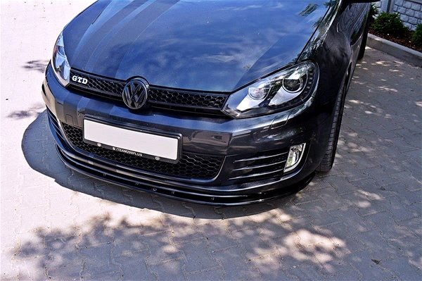 Spojler Maxton Design spojler pod predný nárazník ver. 2 pre Volkswagen Golf GTI Mk6, čierny lesklý plast ABS ...