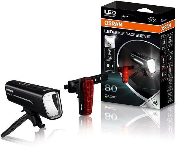Bike Light OSRAM LEDsBIKE® RACE 80 SET ...