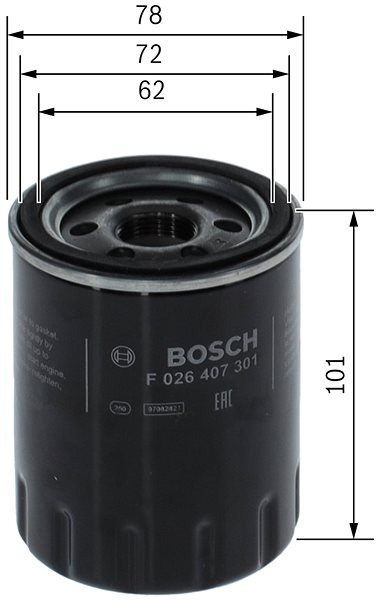 Olajszűrő BOSCH F 026 407 301 ...