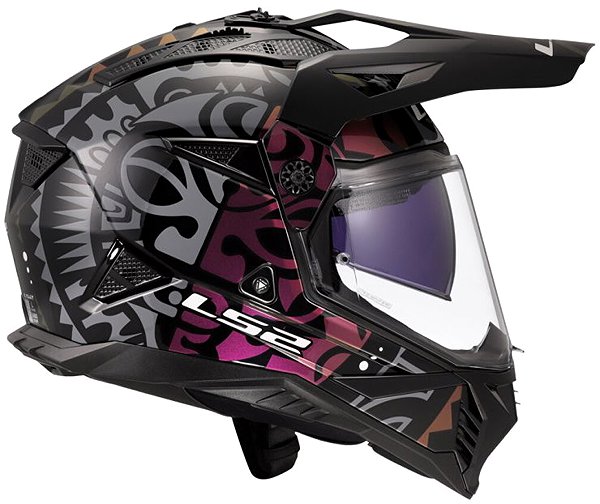 LS2 MX702 PIONEER II-06 RANGI adventure helmet, black, size XL.