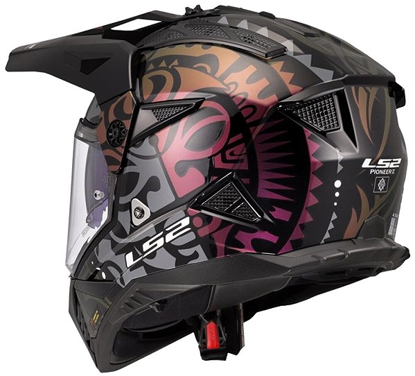 LS2 MX702 PIONEER II-06 RANGI adventure helmet, black, size XL.
