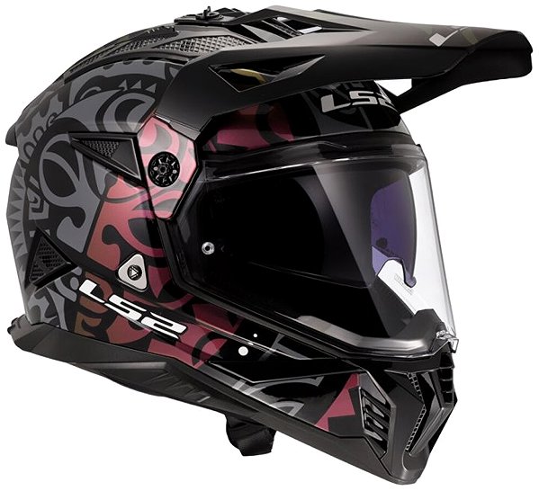 LS2 MX702 PIONEER II-06 RANGI adventure helmet, black, size XL.