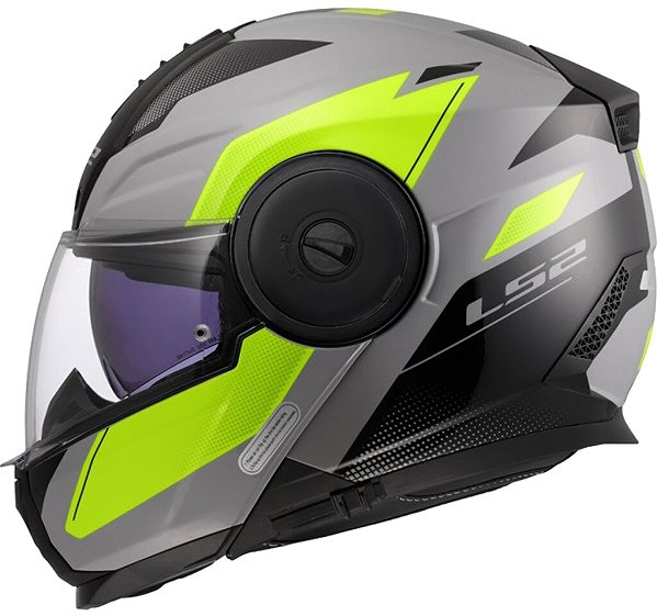 Motoros sisak LS2 FF902 SCOPE II-06 DURIA motoros sisak, hátrahajtható, XXL - szürke/H-V-sárga ...