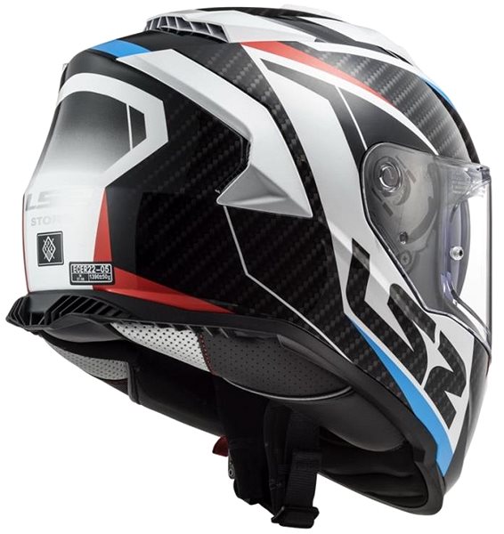 Motoros sisak LS2 STORM II-06 RACER Bukósisak, piros/ kék/ fehér, mérete L ...