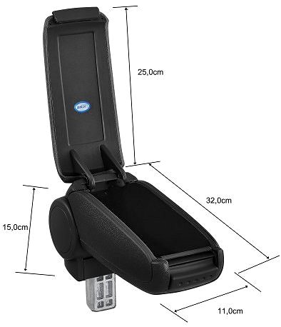 Armrest PROTEC Armrest, Opel Astra J textile black 2009 - 2015 .