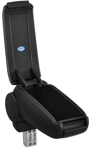 Armrest PROTEC Armrest, VW Touran, synthetic leather, black, red stitching 2003 - 2015 .