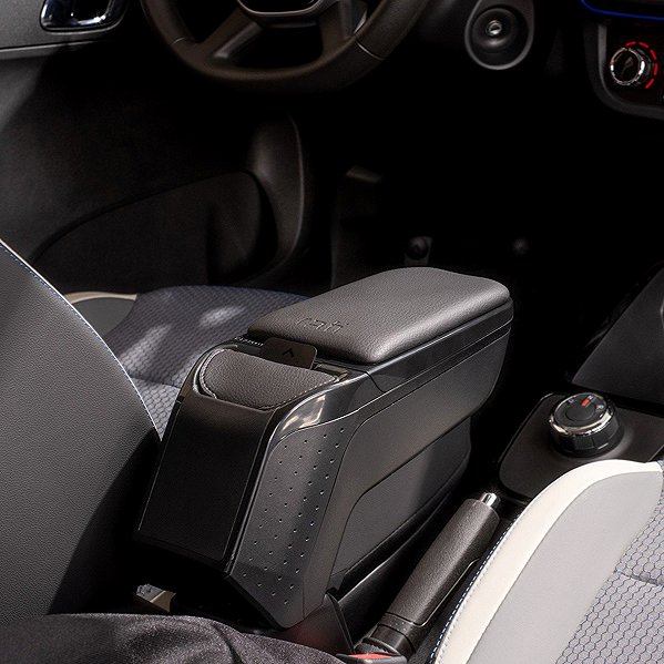 Armrest RATI Armster 2 with adapter, black, Ford Puma, 2019- , .