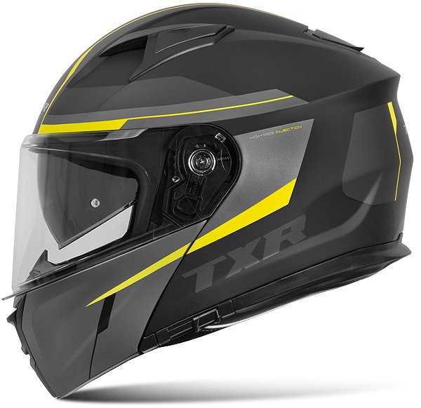 Motoros sisak TXR Rival fekete-szürke-fluo sárga, méret M ...