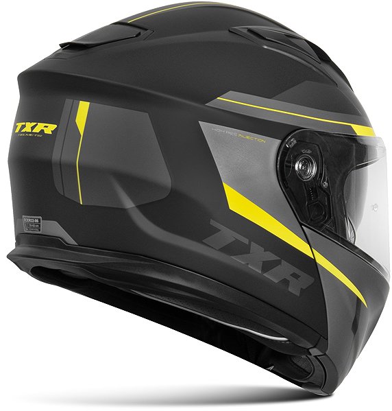 Motoros sisak TXR Rival fekete-szürke-fluo sárga, méret M ...