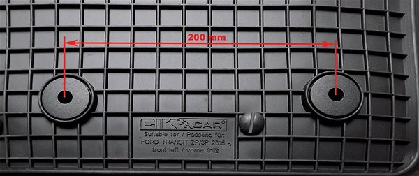 Autószőnyeg CIK Ford Transit 2014- (4 rögzítés) autószőnyeg ...