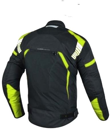 Motorkárska bunda MAXX – AT 2119 Textilná bunda čierno-zelený reflex L ...