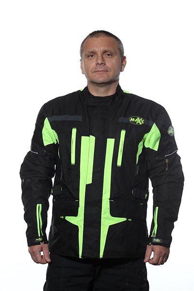 Motorkárska bunda MAXX – NF 2201 Textilná bunda dlhá neon green XL ...