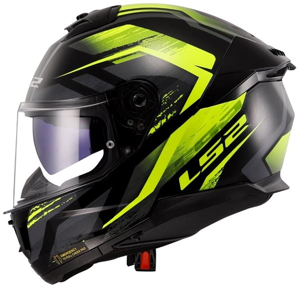 Motoros sisak LS2 FF808 STREAM II-06 FURY Zárt bukósisak, fekete/Hi-Vis-sárga, XL méret ...
