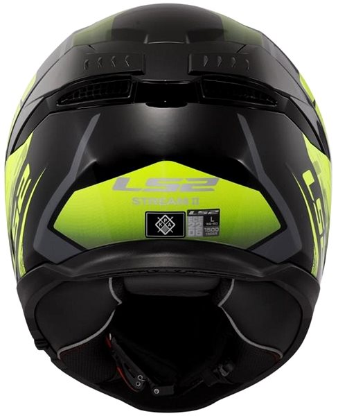 Motoros sisak LS2 FF808 STREAM II-06 FURY Zárt bukósisak, fekete/Hi-Vis-sárga, XL méret ...