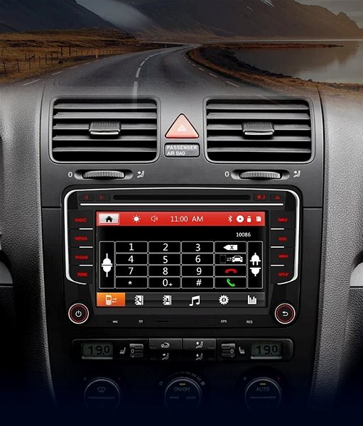 Autorádio Junsun Autorádio Pro VW Škoda Seat s GPS Navigací, Mapy, Logo Rádio Volkswagen Passat, Golf, Octavia ...