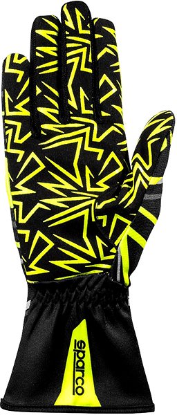 Driving gloves Sparco Karting gloves K-ROOKIE, black and yellow, size 10 .