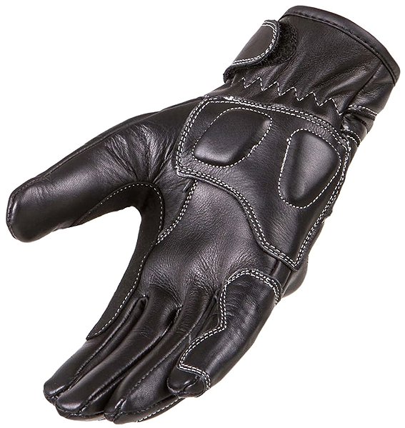 Wolf Narco Black Leather Motorbike Gloves, S.