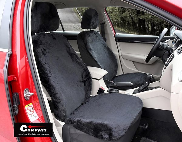 Autopoťahy Compass Poťahy sedadiel sada 11 ks Smooth čierne ...