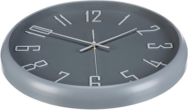 Falióra Falióra 41 cm, műanyag, fehér számok, szürke ...