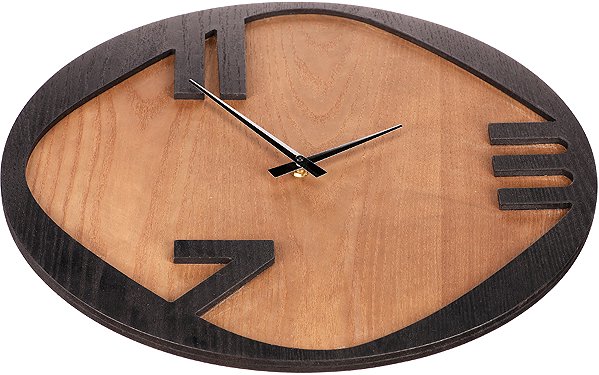Wall Clock Autronic Wall clock metal-wooden ...