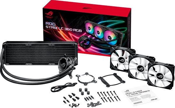 Water Cooling ASUS ROG STRIX LC 360 RGB Package content