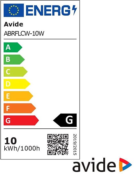 LED Reflector AVIDE Portable rechargeable LED spotlight, 10 W 560 lm, cold, dimmable switch Energy label