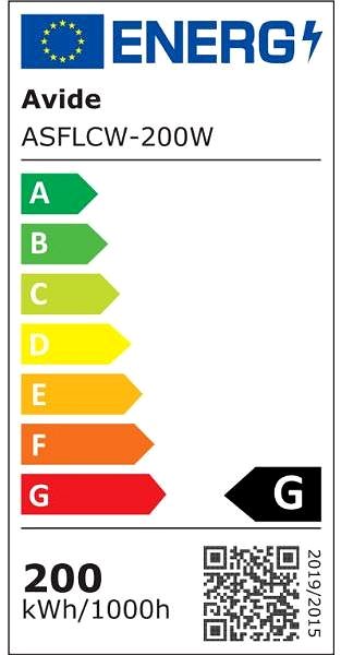 LED Reflector AVIDE Ultrathin LED spotlight black 200 W 16000 lm, cold Energy label