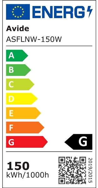 LED Reflector AVIDE Ultrathin LED spotlight black 150 W 12000 lm, daytime Energy label
