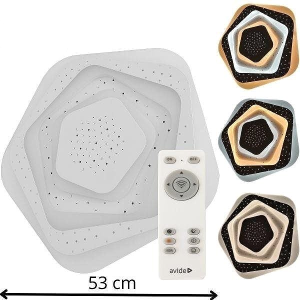 Mennyezeti lámpa AVIDE Avide Eliza Design LED mennyezeti lámpa, 53 cm, 76 W, 6030 lm, CCT ...