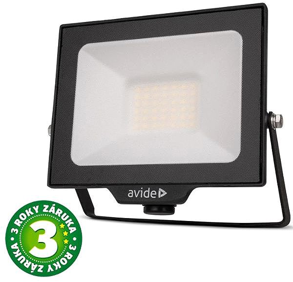 LED Reflector AVIDE Premium ultra-thin LED spotlight black 30 W 3000 lm, daytime, with sensor preparation ...