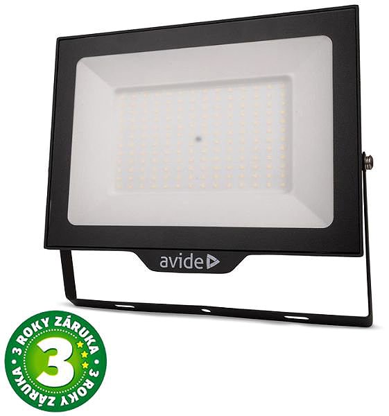 LED Reflector AVIDE Premium ultra-thin LED spotlight black 150 W 15000 lm, daylight, with sensor preparation ...