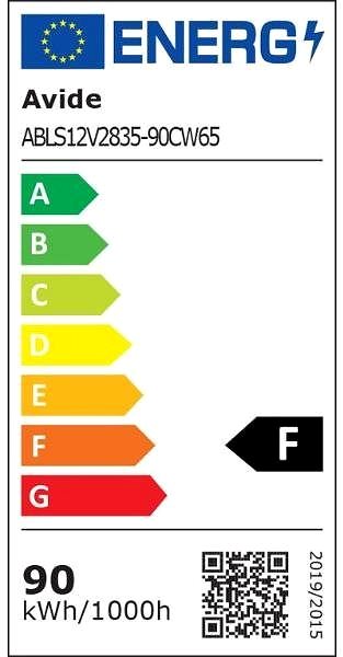 LED pásik AVIDE Prémiový vodoodolný LED pásik, 18 W/m, studená biela 5 m Energetický štítok