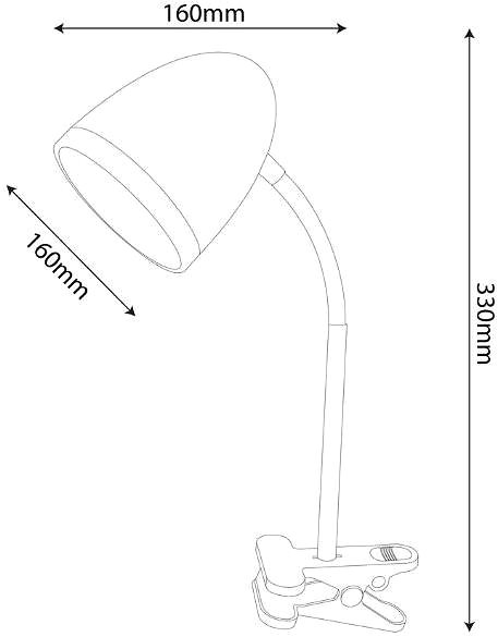 Stolní lampa Avide Stolní lampa s klipem, černá ...